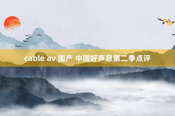 cable av 国产 中国好声息第二季点评